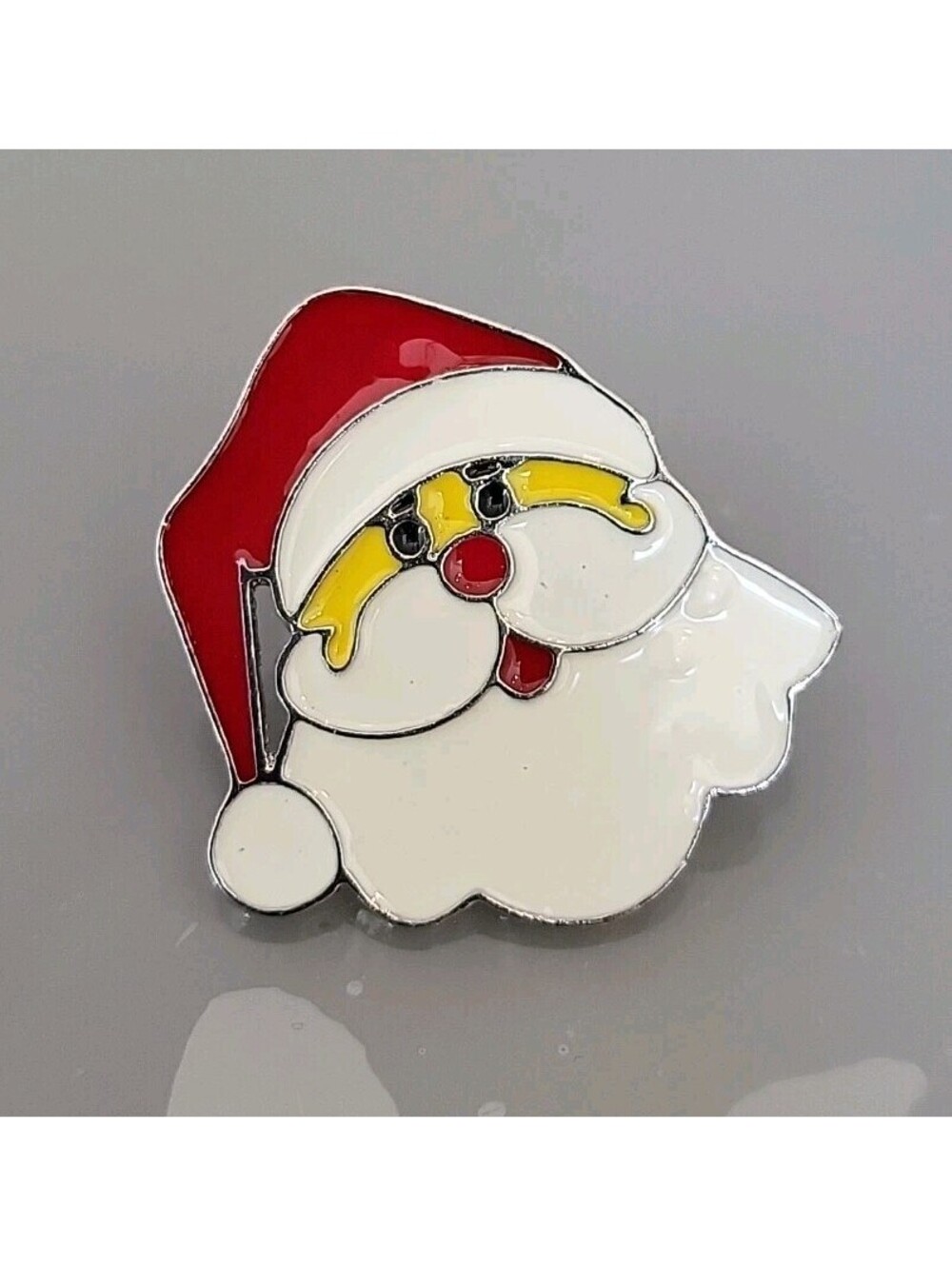 VINTAGE CHRISTMAS BROOCH PIN HOLIDAY 🎁 BEAUTIFUL N58 Happy Santa Claus